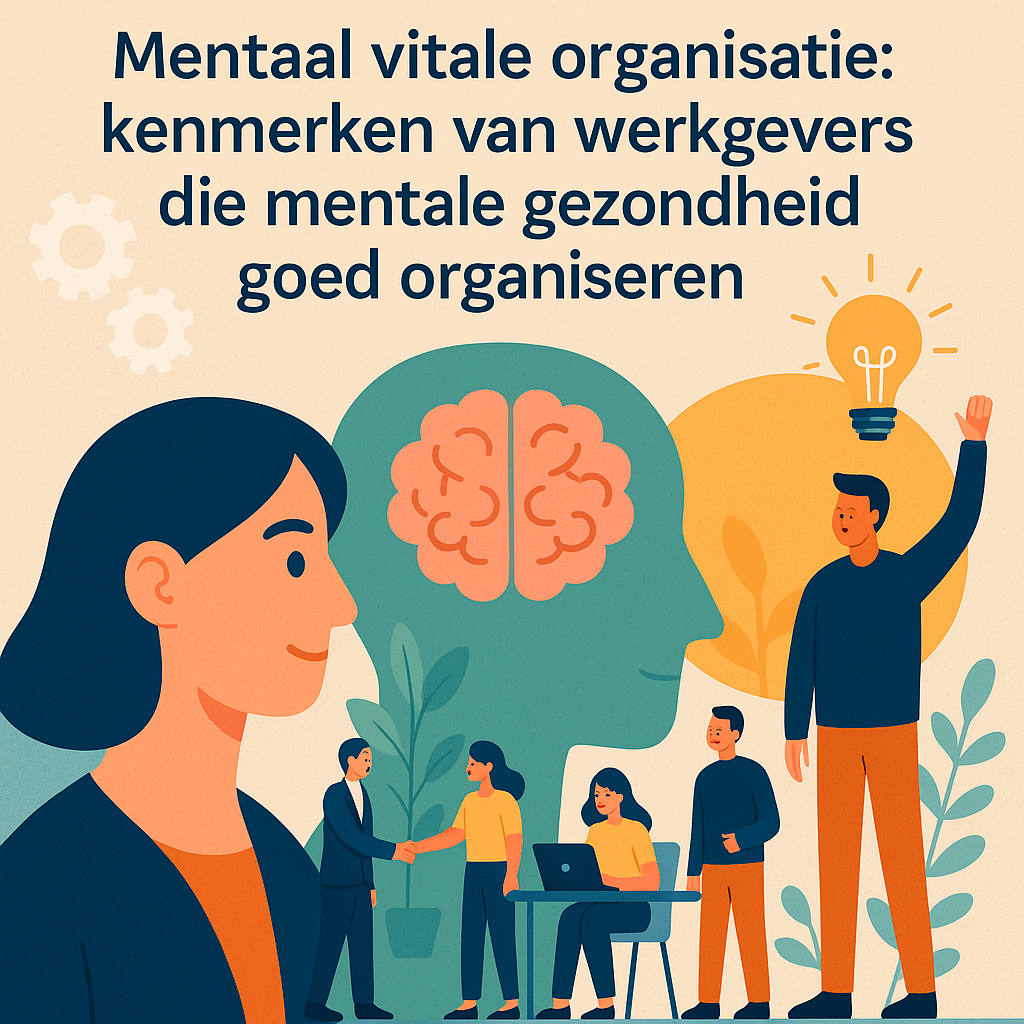 Illustratie bij Mentaal vitale organisatie: kenmerken van werkgevers die mentale gezondheid goed organiseren