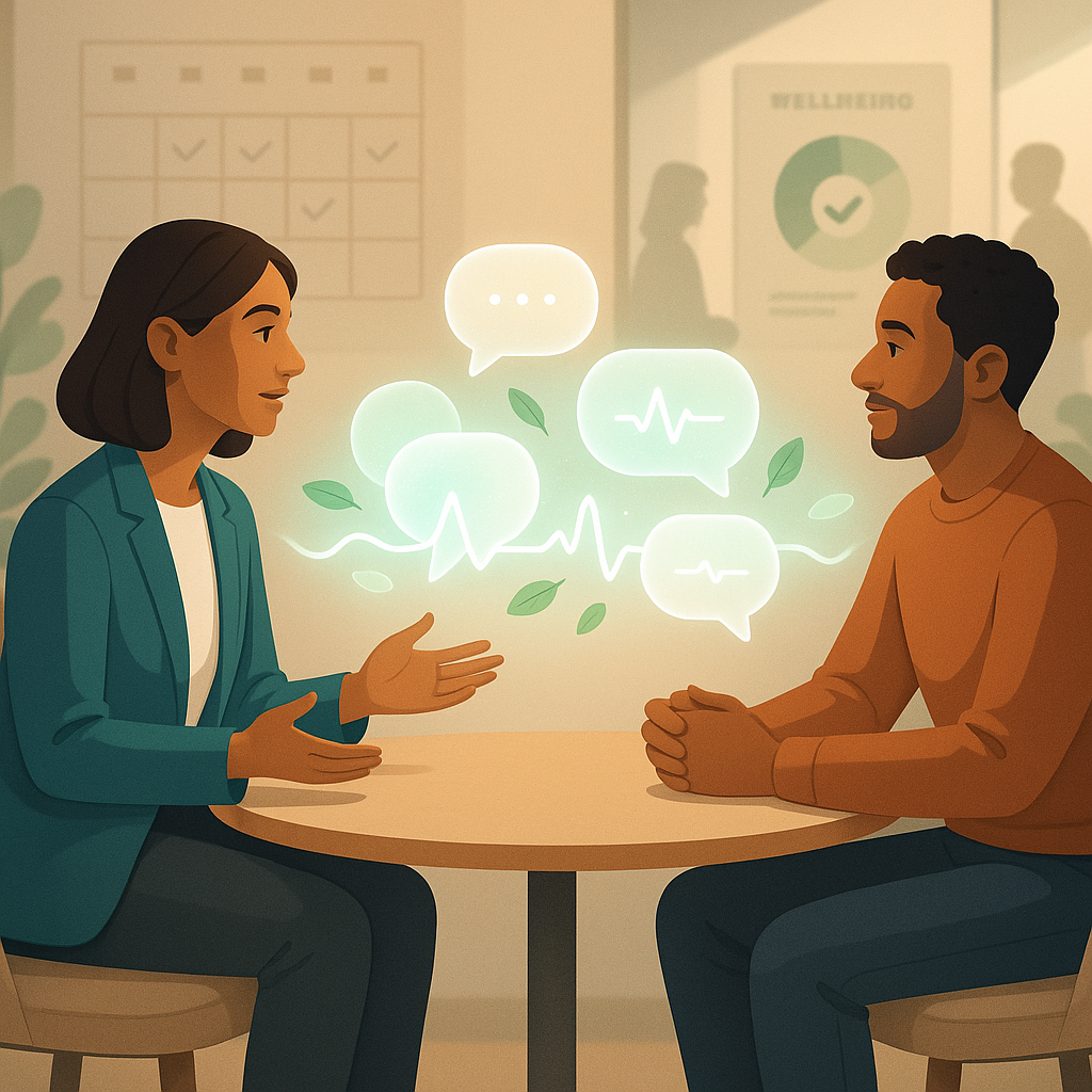 Illustratie bij Hoe maak je mentale gezondheid onderdeel van reguliere gesprekken?