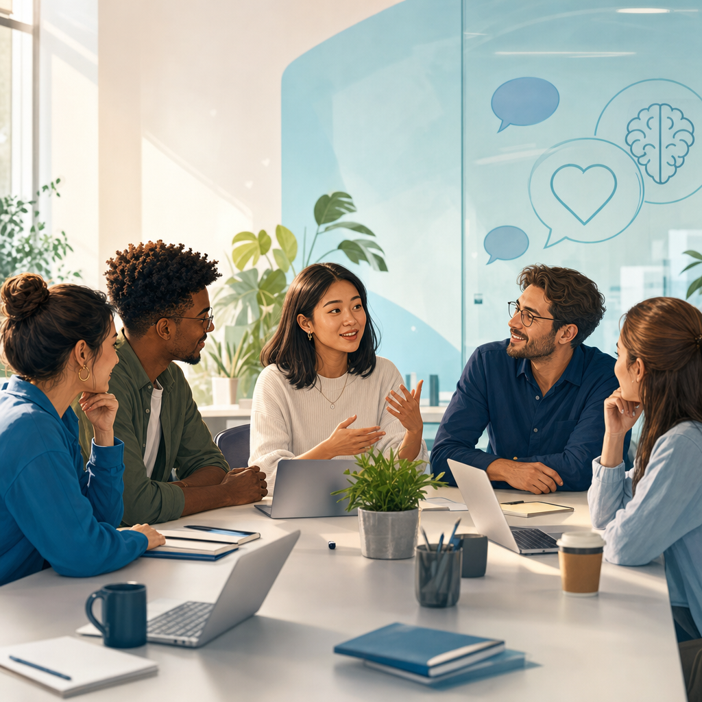 Illustratie bij Hoe verandert Gen Z het gesprek over mentale gezondheid op de werkvloer?